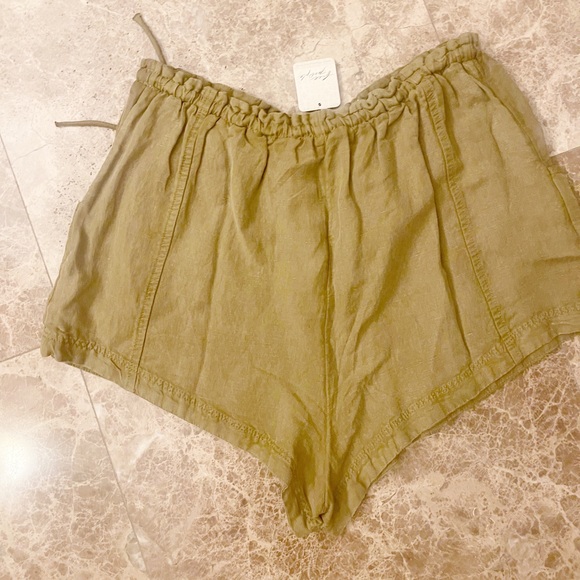 FREE PEOPLE MIRELLA BAGGY SHORTS MEDIUM - Picture 5 of 6